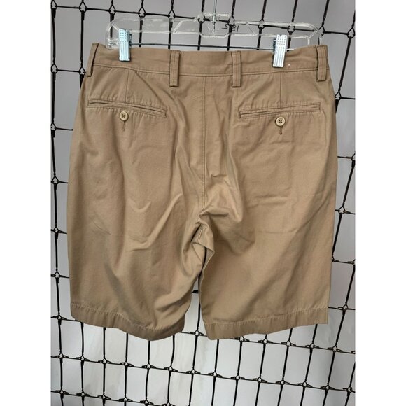 Mens J.Crew Beige Cotton Chino Shorts Size 31 Minor Discoloration on Front - Picture 14 of 14